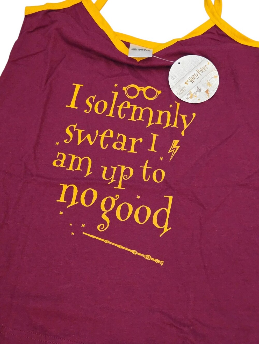 NWT Womens Griffendoor Maroon & Gold Harry Potter Pajama Short Set Size Small - Picture 2 of 4